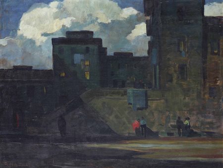 Renato Natali 1883-1979, attribuito a, Strada di notte