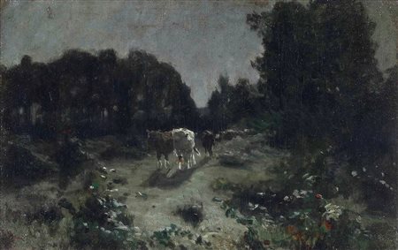 Ernesto Rayper 1840-1873, Paesaggio con armenti