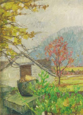Carlo Fornara 1871-1968, Paesaggio con casolare