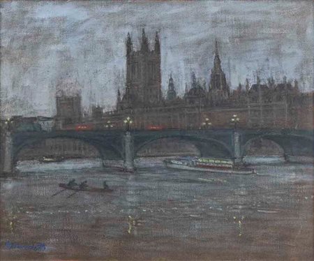 Oscar Saccorotti 1898-1986, Sera sul Tamigi, 1979