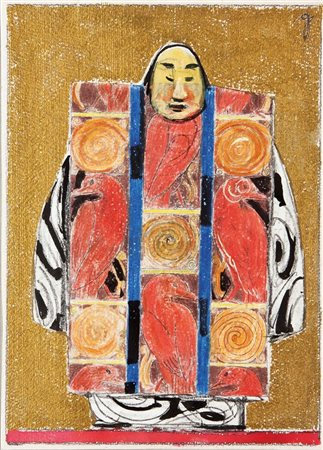 GOLIA (Eugenio Colmo) Torino 1885 - 1967 "Nippocollage" 1959 34x24,5 collage...