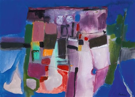 PAULUCCI ENRICO Genova 1901 - 1999 Torino "Senza titolo" 48,5x67 guazzo su...