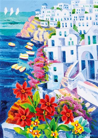 FACCINCANI ATHOS Peschiera del Garda 1951 "Santorini è un sogno di luce" 2012...