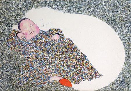 COLOMBOTTO ROSSO ENRICO Torino 1925- Casale 2013 "Bambola e gatto" 1968...