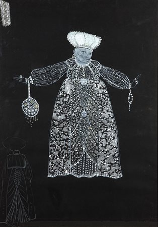 COLOMBOTTO ROSSO ENRICO Torino 1925- Casale 2013 "Studio per costume...