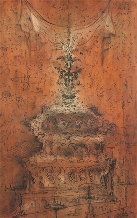 COLOMBOTTO ROSSO ENRICO Torino 1925- Casale 2013 "Studio per altare" 1953...