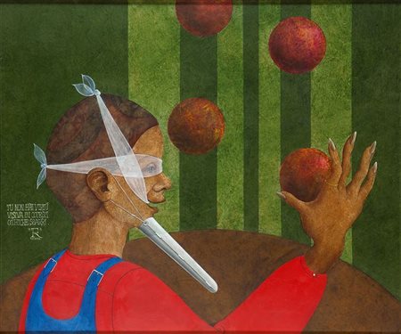 RICCARDI FABRIZIO Roma 1942 "Tu non hai virtù visiva in cotesti occhi che...