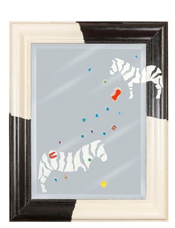 NUCARA RENZO Crema (CR) 1955 "Mirror zebras" 2013 101x81 acrilici, smalti,...