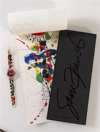 SWATCH SAM FRANCIS - GZ123, con litografia Design by Sam Francis, anno 1992....