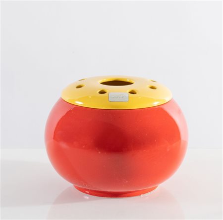 O.A.M. Vaso in ceramica smaltata. Etichetta originale. Prod. O.A.M. ,Italia,...