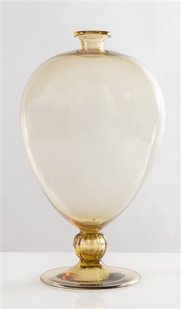 VITTORIO ZECCHIN Vaso in vetro soffiato modello 'Veronese'. Firma del...