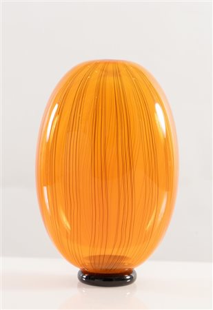 VIRO SEGUSO Vaso in vetro soffiato. Firma incisa del produttore. Prod....