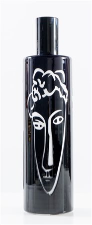 SANDRO CHIA Vaso in vetro soffiato modello 'Faccette'. Firma incisa del...