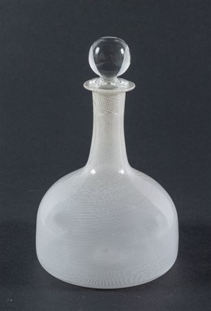 TAPIO WIRKKALA Bottiglia con tappo in vetro soffiato della serie 'Filigrane...