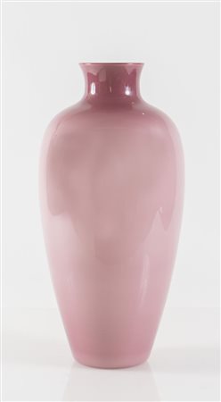 VENINI Grande vaso in vetro soffiato modello 'Labuan'. Firma del produttore...