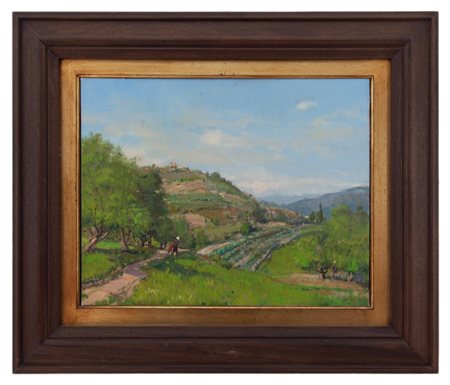 Carlo Musso Torino 1863-1935 Paesaggio del Monferrato