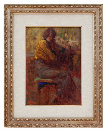 Erminio Rossi Sannazzaro de Burgondi (PV) 1871 - Pavia 1942 Ritratto di donna