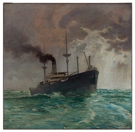 Edoardo Gioja Roma 1862 - Londra 1937 La nave Angelo Toso