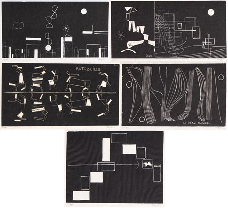 Michel Seuphor (Anversa 1901 - Parigi 1999), “Le Chantier”, 1969.Cartellina artistica esemplare