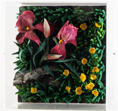 Piero Gilardi (Torino 1942 - 2023), “Ireos e ranuncoli”, 2005.Scultura in poliuretano espanso