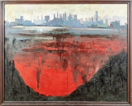 Aurelio Barbalonga (Palermo 1922 - Bologna 2004), “Domani non è un altro giorno”, 1971.Olio su