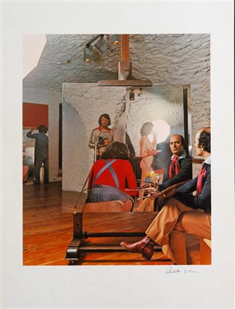 Michelangelo Pistoletto (Biella 1933), “Ritratto multiplo”, 1972.Litografia a colori su carta,