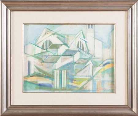 Armando Pizzinato (Maniago 1910 - Venezia 2004), “Senza titolo”.Olio su tela, firmato in basso