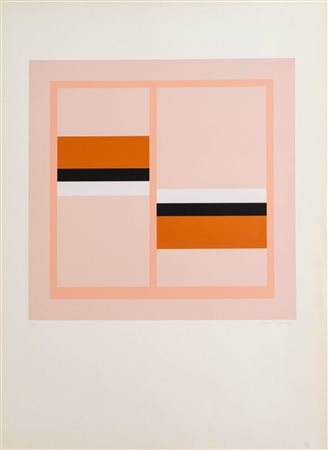 Mauro Reggiani (Nonantola 1897 - Milano 1980), “Senza titolo”.Litografia a colori su carta,