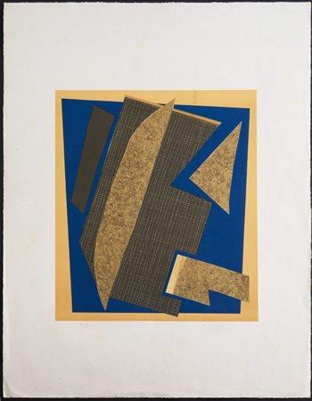 Alberto Magnelli (Firenze 1888 - Parigi 1971), “Senza titolo”.Litografia a colori su carta,