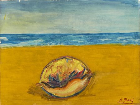 FUNI ACHILLE (1890 - 1972) - Conchiglia sulla spiaggia.