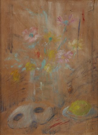 SEMEGHINI PIO (1878 - 1964) - Vaso di fiori con mascherina.