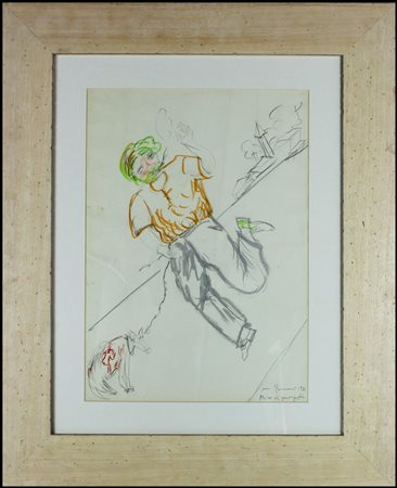 GERMANA' MIMMO Catania 1944 - Busto Arsizio 1992 "Mirò al guinzaglio"