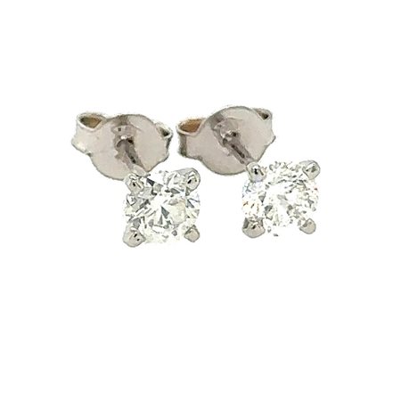 ORECCHINI IN ORO BIANCO 14K 0.84 GR CON DIAMANTI PER 0.75 CT CERTIFICATO ID -...