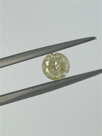 DIAMANTE 0,84 CT COLORE GIALLO CHIARO PUREZZA I3 - TAGLIO BRILLANTE -...