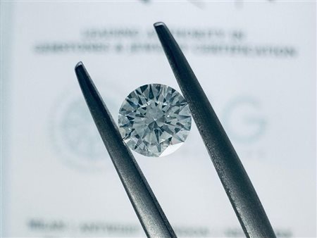DIAMANTE 0,48 CT COLORE H - PUREZZA SI2 - TAGLIO BRILLANTE - CERTIFICATO AIG...