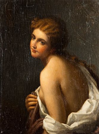 PITTORE ANONIMO DELL'800 "Figura femminile" 40x30 olio su tela