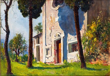 COLMO GIOVANNI Torino 1867 - 1947 "La chiesa di Perti (Valle di Calvisio,...