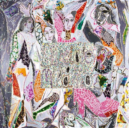 BONGINI ALBERTO Torino 1956 "Lucciole a Milano" 2013 90x90 stampa su tela con...