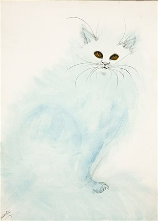 COLOMBOTTO ROSSO ENRICO Torino 1925- Casale 2013 "Gatto" 76x54 tecnica mista...