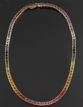 H STERN Collana in oro giallo, firmata "H Stern", modello tennis, composta da...