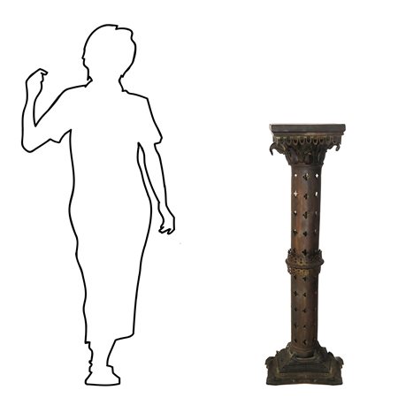 Colonna in ottone, 19° secolo 