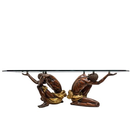 Tavolino piano in vetro sagomato, 20° secolo 