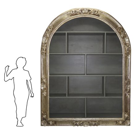 Cornice di pala d'altare adattata a libreria, Sicily, first half of the 18° secolo 