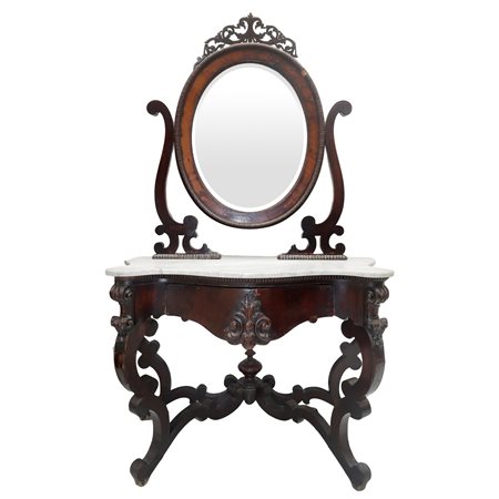 Toilette Luigi Filippo Sicilia XIX sec. in legno di mogano