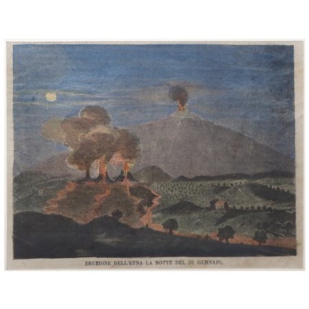 Eruzione dell'Etna notte del 30 gennaio 1974, dalla quale nacquero i Monti de Fiore