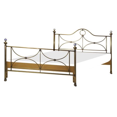 Letto matrimoniale in ottone, 20° secolo 