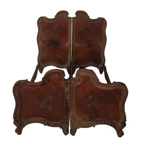 Letto in legno, 19° secolo 