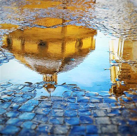 Damiana Pelagatti, 'Tempietto del sangue riflesso in una pozzanghera', 2019