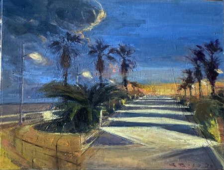 Giorgio Biso, 'Tramonto sul Pontile di Lido di Camaiore', 2023