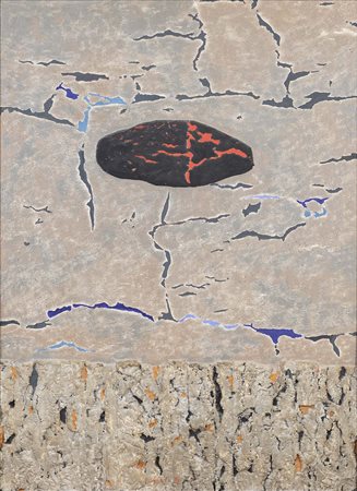 LUIGI SPACAL (Trieste 1907 - 2000) Sole nero a Sibelje 1983 polimaterico su...